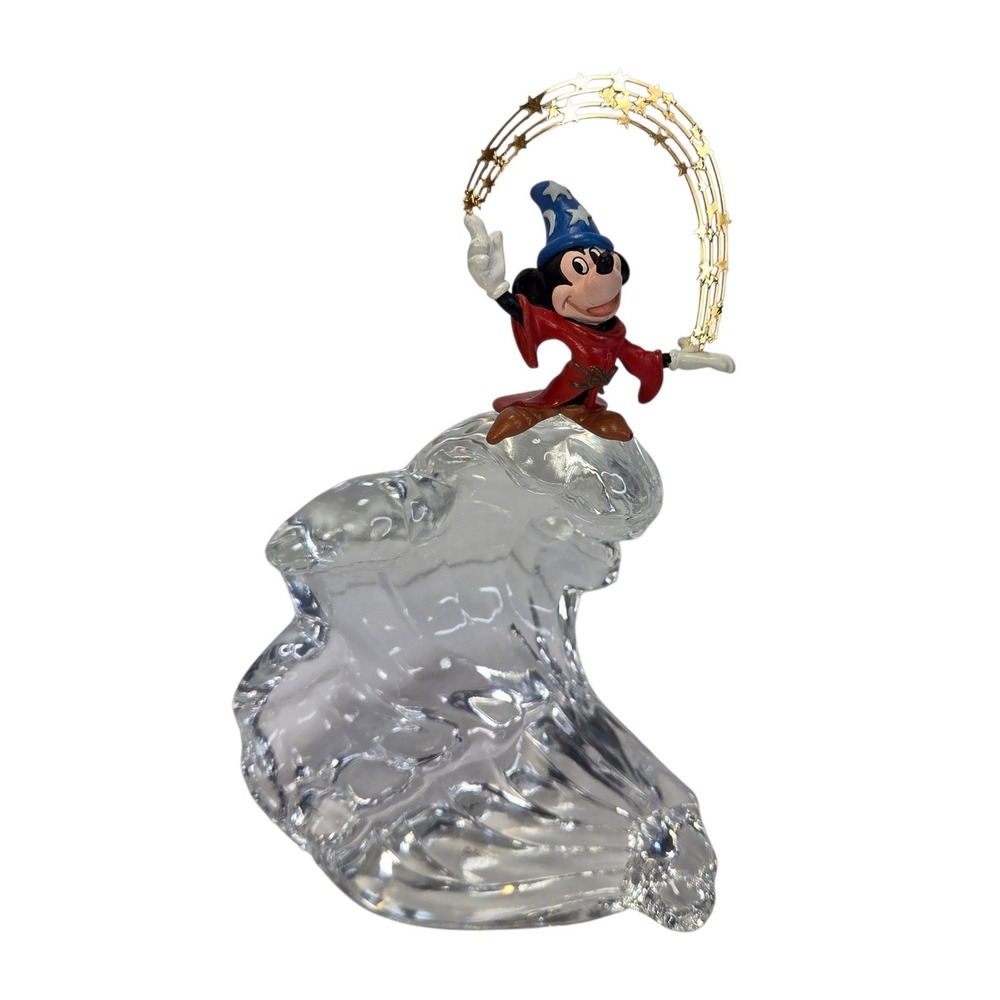 Disney Franklin Mint Sorcerer Mickey Mouse Fantasia Magical Stars Crystal Figure